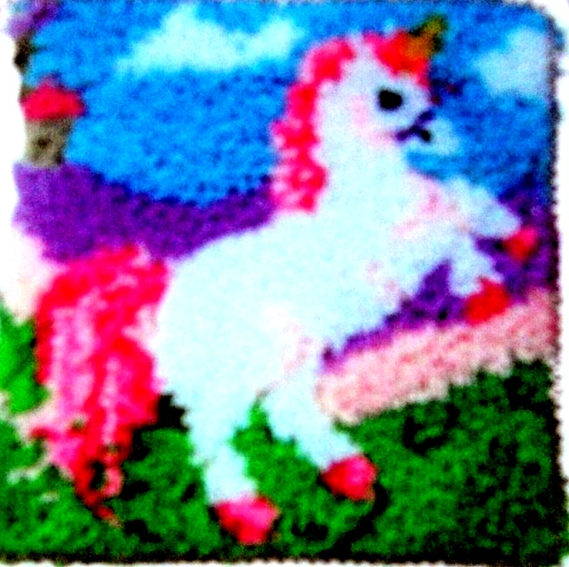 Kit de alfombra/almohada de gancho de pestillo ""Un UNICORNIO"" herramienta de gancho de pestillo incluido vendedor del Reino Unido