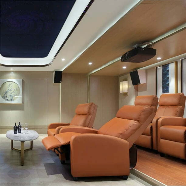 Recliner Chair Single Modern Reclining Sofa Home Theater Seating Club Chair Tan
