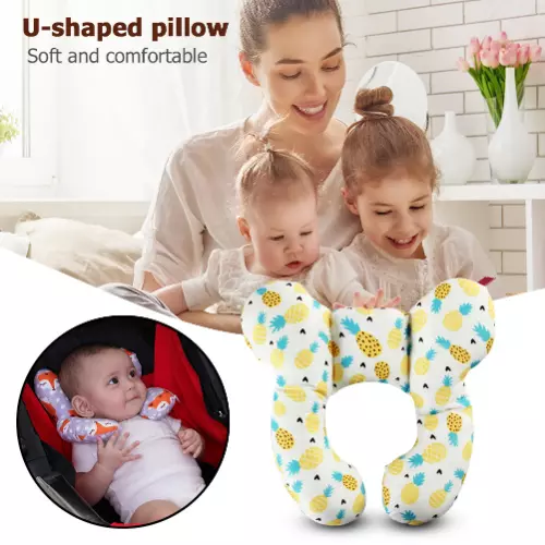 Head Support Neck Cushion Toddler Car Seat Pram Pillows Crib U-Shaped Pillow 3