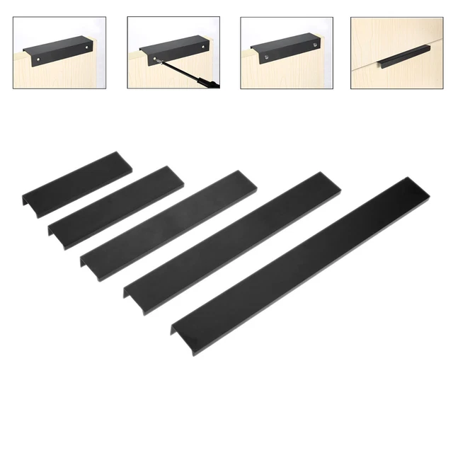 Fashion Cupboard Kitchen Drawer Wardrobe Cabinet Door Pull Handles Knob Black