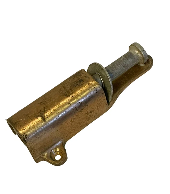 Vintage Antique Solid Brass Glynn Johnson Foot Operated Plunger Door Stop f 3