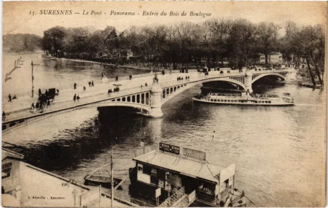 CPA SURESNES Le Pont - Panorama - Entree du Bois de Boulogne (1323482)