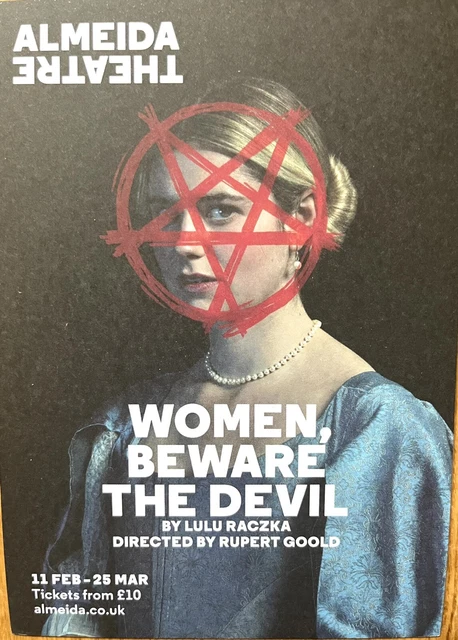 Women Beware The Devil- West End  Theatre Postcard-Almeida Theatre-Alison Oliver