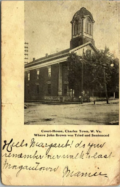 Postcard WV Charles Town Jefferson County Court House John Brown Trial