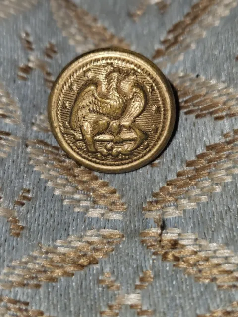 Unusual Civil War Navy cuff button! Unique backmark! Perfect condition! NR FS!