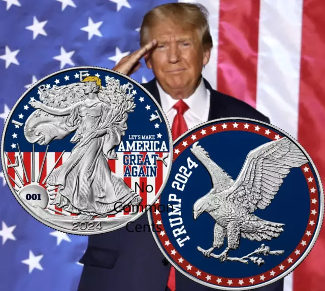 2024 US Mint Silver Eagle Make America Great Again Coin 1 oz Silver MAGA Trump