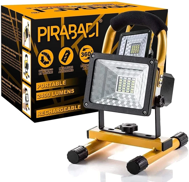 1/2 pièces LED lampe de travail Portable Rechargeable 60W avec support projecteur étanche pour Camping en plein air randonnée Garage d'urgence  39
