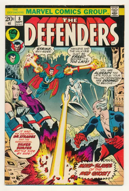Marvel The Defenders Issue #8 Comic Book Red Ghost Silver Surfer App! 4.0 VG
