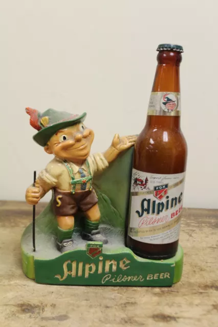 Alpine Pilsner Beer Old Back Bar Chalk Display Fox Deluxe Brew Grand Rapids Mi
