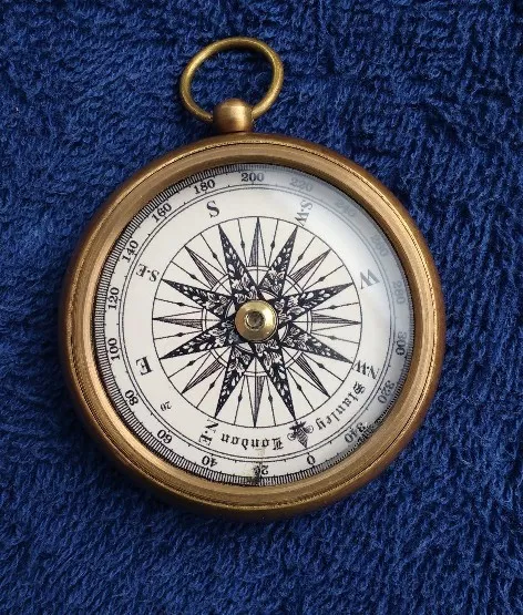 2''Collectible Nautical Navigation Brass Camping Compass Maritime Pocket Compass