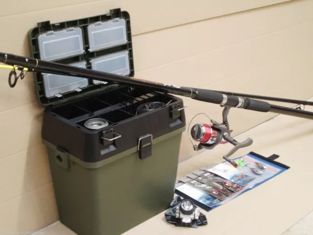 FLADEN FISHING JUNIOR Loaded Tackle Box with Lures - Green £29.99 -  PicClick UK