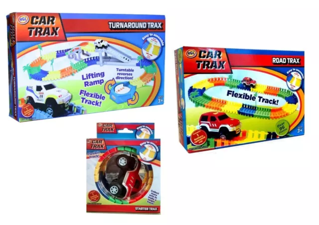 Car Track Toy B/O Turnaround Castle Track Colorful Racing Kids xmas Gift