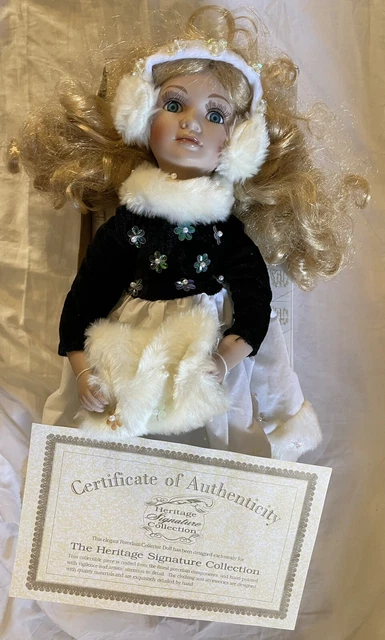 Vintage Porcelain RARE Heritage Signature Collection Samantha Snow Doll #10820