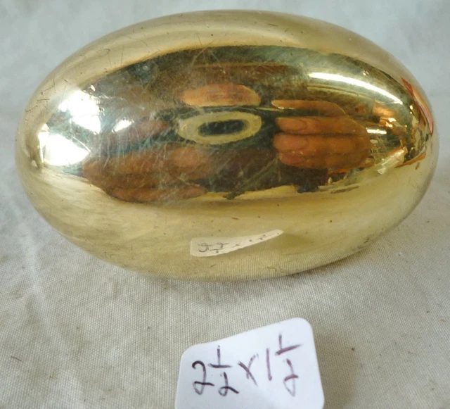 Door Knob (single)  BRASS Antique oval 2 1/2" x 1 1/2"