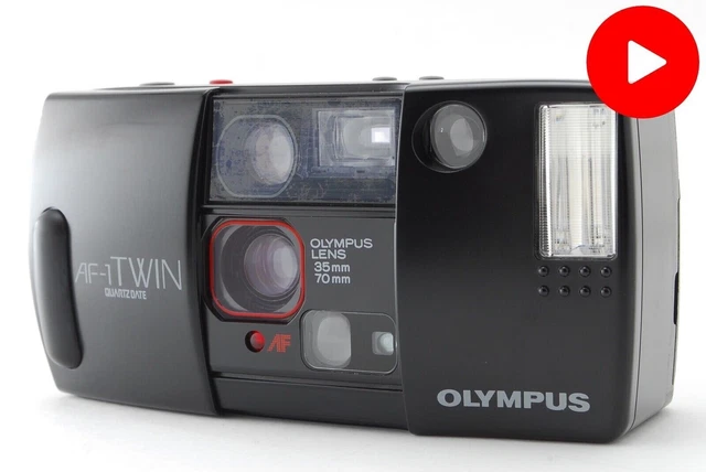 [Exc+5] Olympus AF-1 Twin QD BLACK Point & Shoot 35mm Film Camera JAPAN