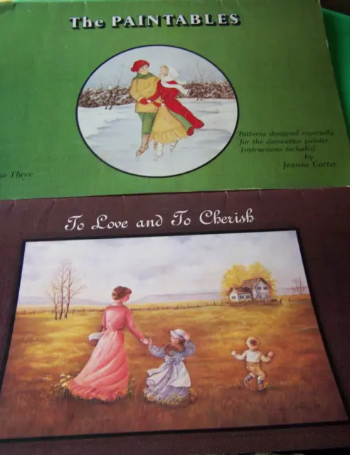 Book Lot Of 2 Jeanne Carter To Love To Cherish 1983 Paintables 1980 Tole Paint