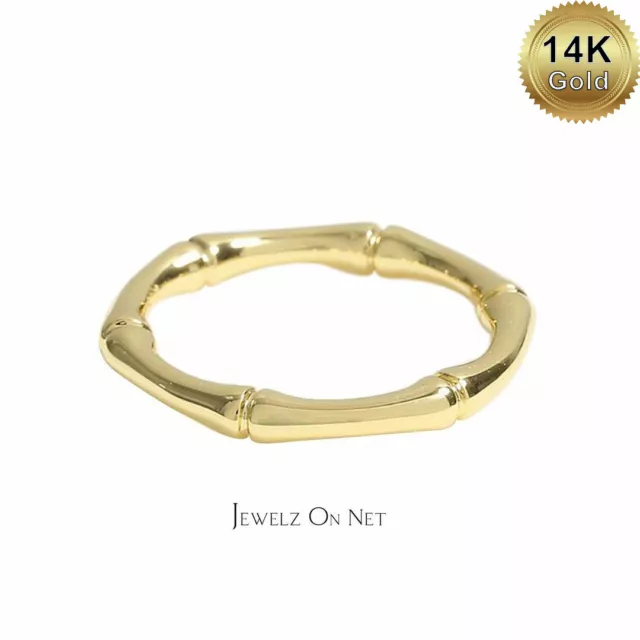 Gold Vintage Style Bamboo Design Ring