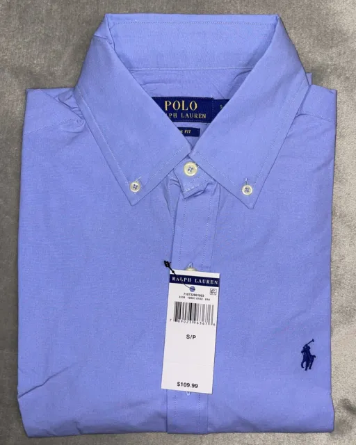 Ralph Lauren Blue Slim Fit Stretch Shirt 100% cotton