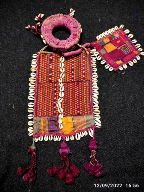 Indian Rabari Hand Embroidery Mirror  Banjara Tribal Boho Ethnic Kuchi Vintage 4