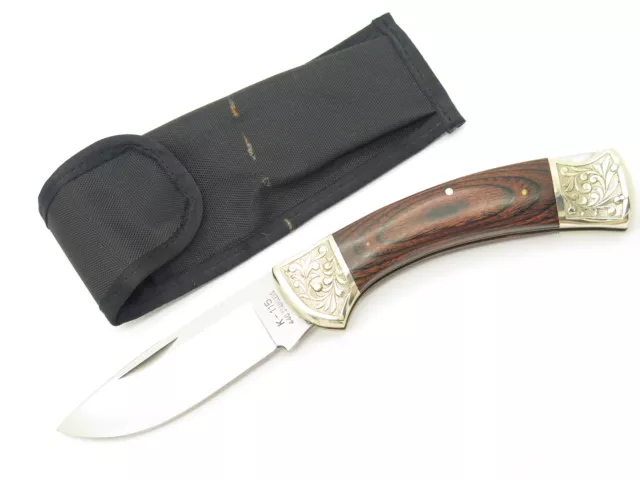 Vintage 1980s Parker Imai Seki Japan 4.75" Scroll Folding Hunter Lockback Knife