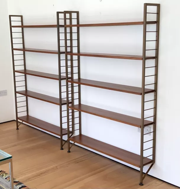 Ladderax Shelving bookcase System by Robert Heal for Staples 2 /3 bay 10 shelves