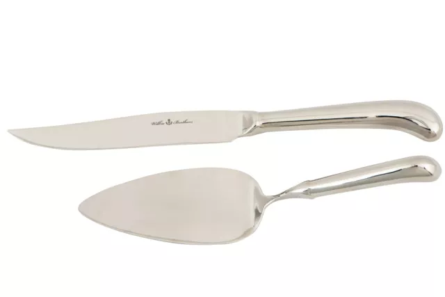 100% Genuine! Wilkie Brothers 2 Piece S/S Stirling Cake Serving Set! RRP $62.95!