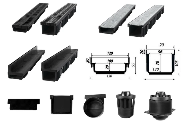 Edelstahl Terrassenrinne 1m X 100mm - Befahrbare Entwässerung Für Balkon & Terrasse