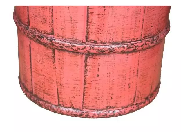 Antique Pink Painted Decoration Water Bucket (24-074) 2