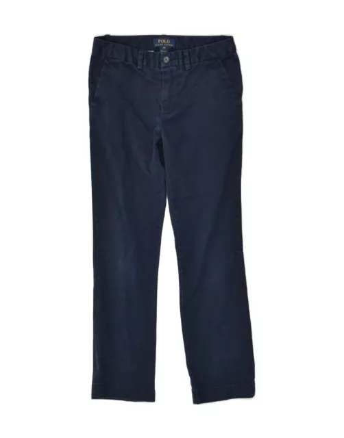 POLO RALPH LAUREN Boys Slim Chino Trousers 9-10 Years W26 L24 Navy Blue AC14