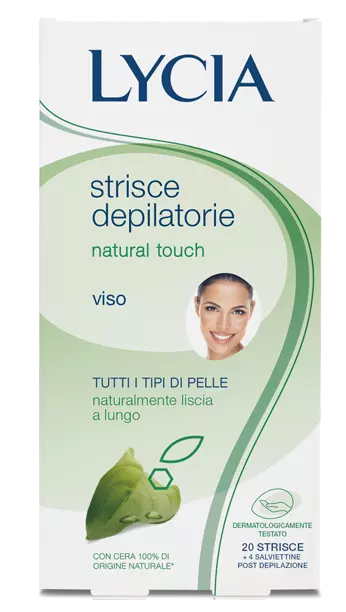 Lycia Strisce Depilatorie Viso Natural Touch 12 Pezzi