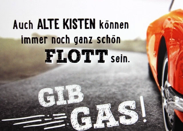 LUSTIGE GEBURTSTAGSKARTE GIB Gas Karte Mann Frau Geburtstag