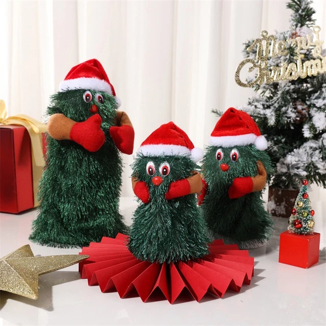 Bambola albero di Natale peluche elettrico albero di Natale bambola che canta