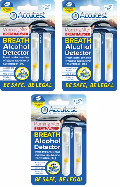 Disposable Alcohol Breathalyser Breath Tester Kit UK EU Certified Test- 6 TESTS