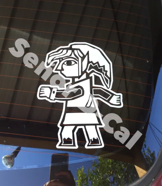 √ 1X The Legend Of Zelda - A Link Between Worlds Painting Car Decal White √
