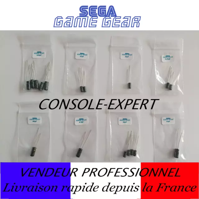 SEGA GAME GEAR : condensateurs cap kit pour la réparation du son et de l'image