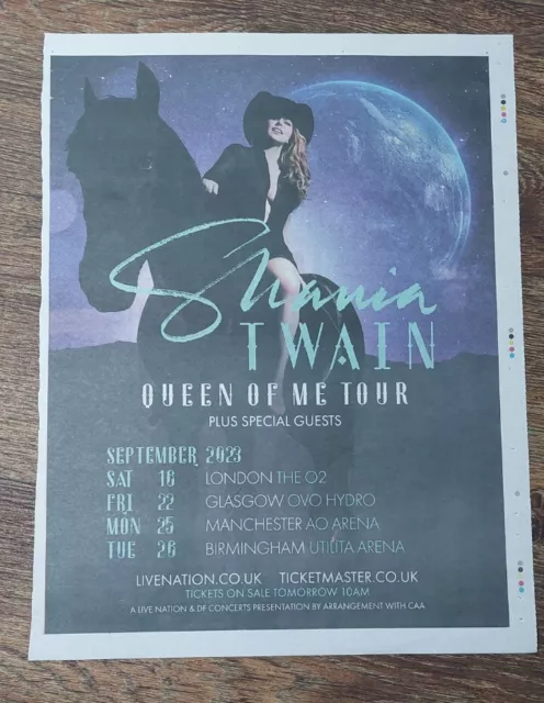 Shania Twain Queen Of Me UK Tour Newspaper Full Page Article