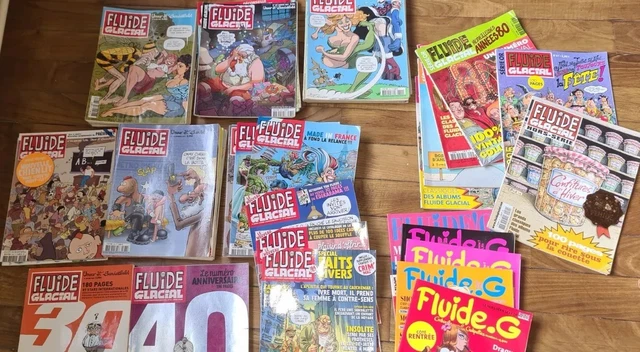 bd - Énorme Lot de près  de 70 magazines de Fluide Glacial