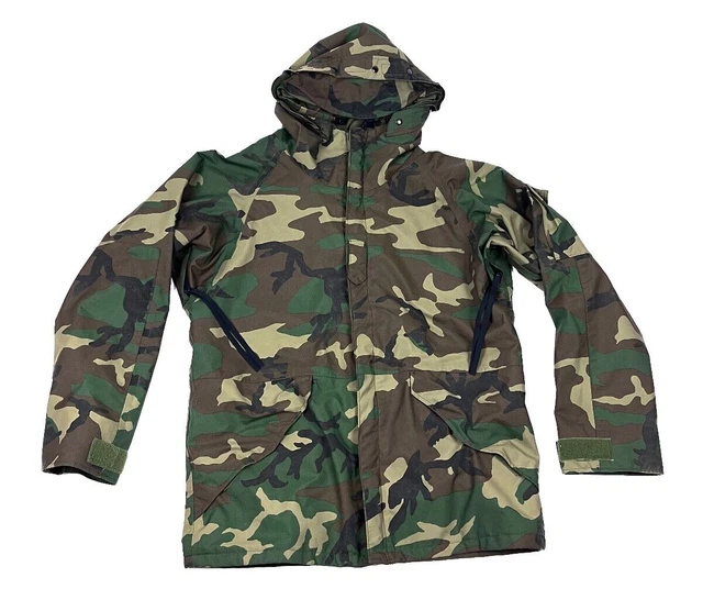 US Army Cold Wet Weather Gen 1 ECWCS Woodland Goretex Parka Jacket Med/Long