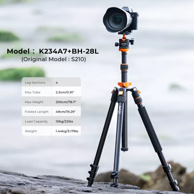 78 inch Camera Tripod for DSLR Compact Aluminum Tripod with 360 Degree Ball Head 2