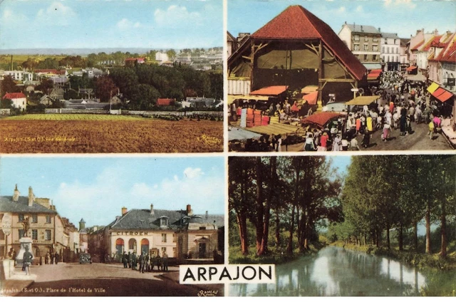91 Arpajon #26568 Vues Multiples Place Du Marche Hotel De Ville Bords De L Orge
