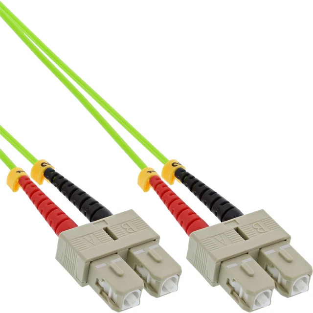 10 cavi duplex InLine® fibra ottica, SC/SC, 50/125μm, OM5, 5 m