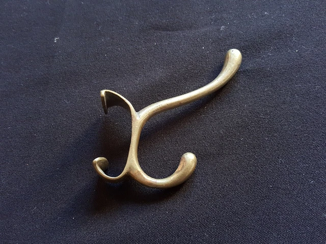 One Reclaimed Antique Brass Victorian Hat & Coat Hook Furniture (ER222)