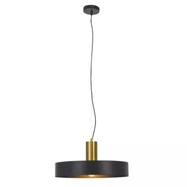 Hängeleuchte Brooklyn - Pendelleuchte - Metall - Schwarz Gold - ca. Ø 50 cm