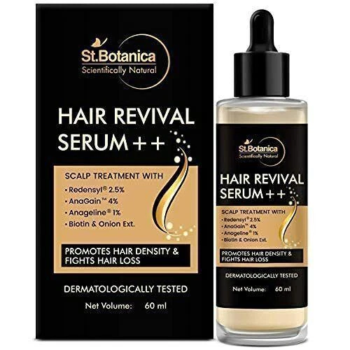 Suero de renacimiento capilar StBotanica ++ para el crecimiento del cabello con redensil 60 ml
