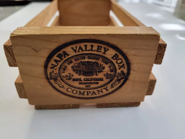 Vintage Napa Valley Box Company Cassette Tape Storage Wood Rack Case Crate