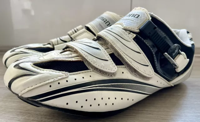 Shimano* Sh-R087W* Top Rennradschuhe* Weiss/Schwarz* Gr 12/48* Gebraucht********