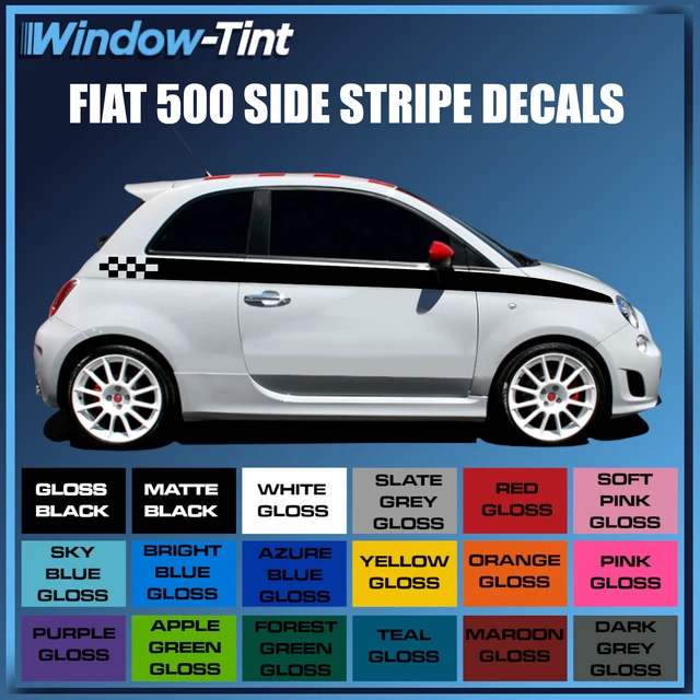 Autocollants Rayures Latérales Et Capot Pour Fiat 500 A - Décalcomanies Personnalisation