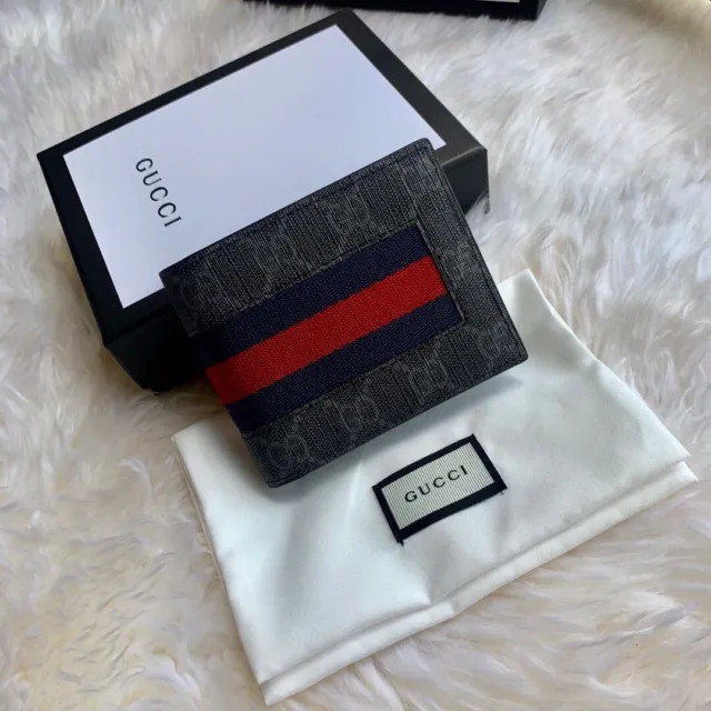 Gucci GG Men Canvas Ribbon Wallet