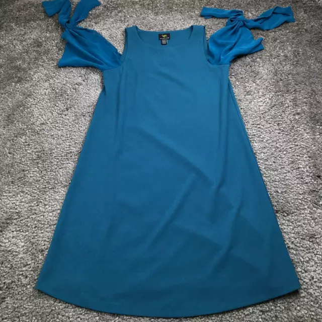 Taylor for a Pea in the Pod Womens Maternity Dress Size S Blue Tie Sleeve NWT