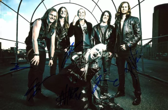 Battle Beast BAND autographs, In-Person signed photo